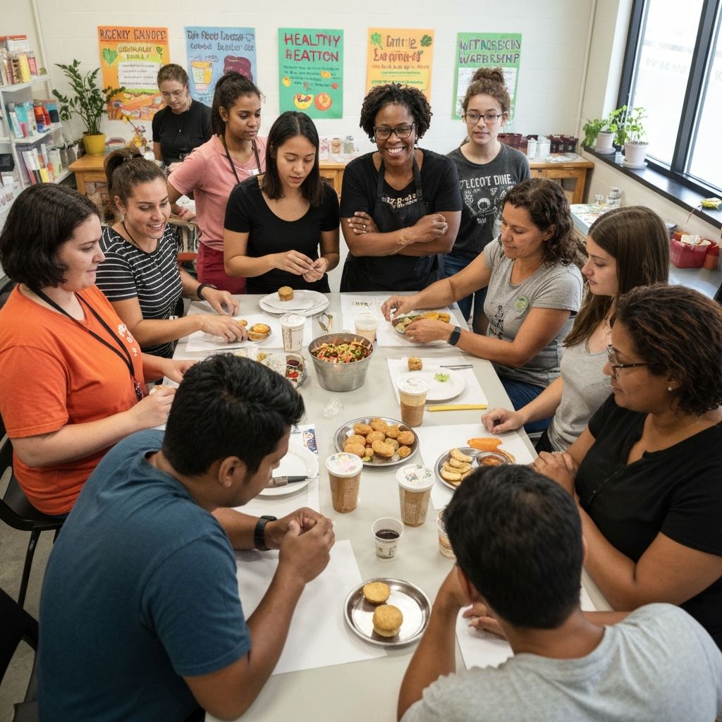 Health education workshop with diverse participants